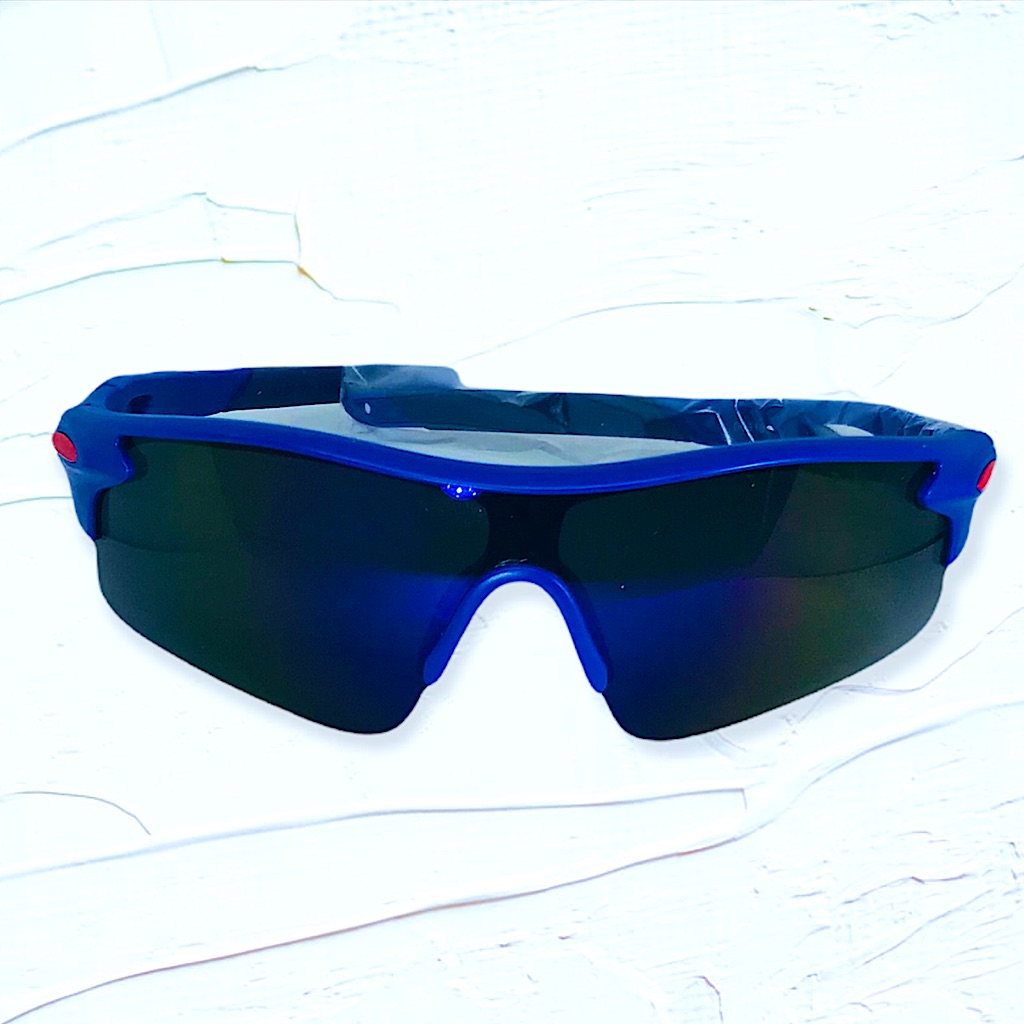Blue & Red Mirrored Sport Sunglasses Uv400